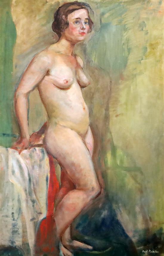 § Dod Procter (1892-1972) Standing female nude 30 x 20in.